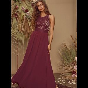 Lulus Maroon maxi dress